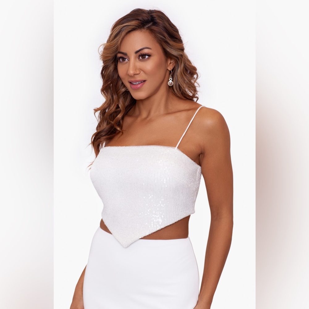 XSCAPE Sequinned-Top 2-Pc. Gown